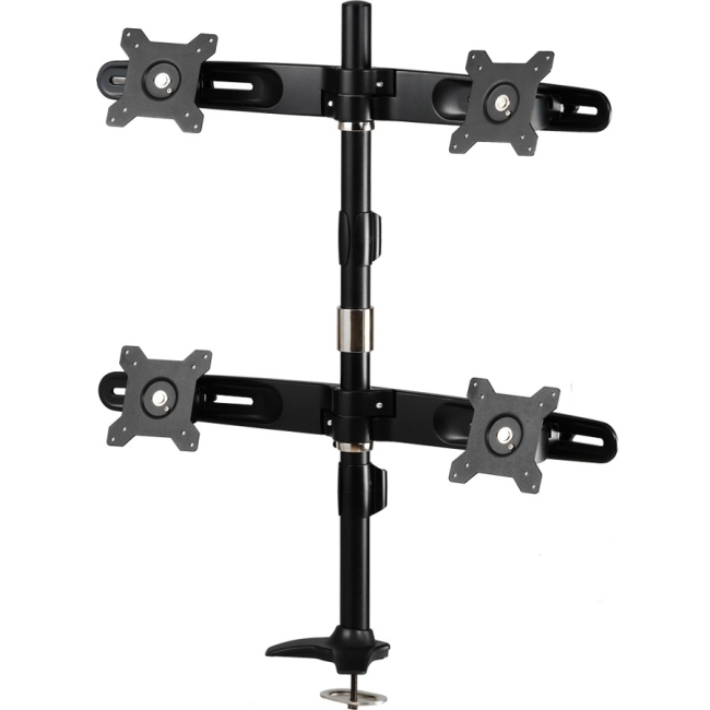 Amer Mounts Grommet Based Quad Monitor Mount. Up to 24", 17.6lb monitors AMR4P