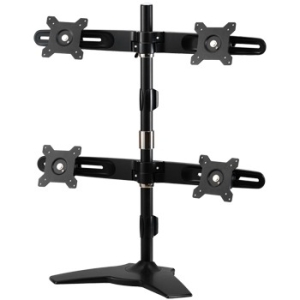 Amer Mounts Stand Based Quad Monitor Mount. Up to 24", 17.6lb monitors AMR4SU