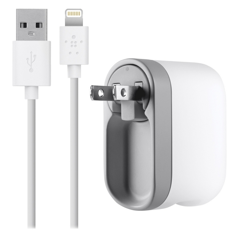 Belkin AC Swivel Lightning Cable iPhone 5 Charger F8J03204WHT BLKF8J03204WHT