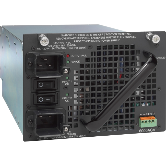 Cisco Catalyst 4500 6000 WAC Power Supply (PoE) - Refurbished PWR-C45-6000ACV-RF