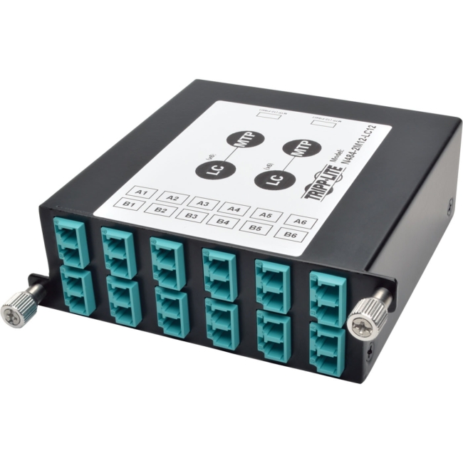 Tripp Lite 40Gb to 10Gb Breakout Cassette, (x2) 12-Fiber MTP/MPO to ( x12 ) LC Duplex N484-2M12-LC12