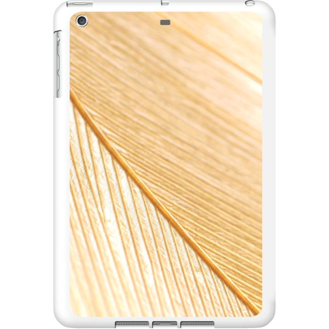 OTM iPad Air White Glossy Case Feather Collection, Gold IASV1WG-FTR-01