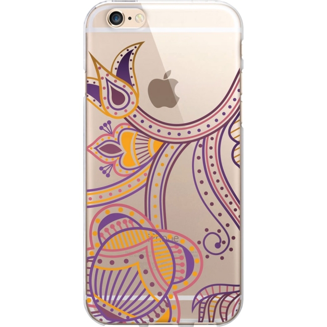 OTM iPhone 6 Clear Case Paisley Collection, Purple IP6V1CLR-PAI-03