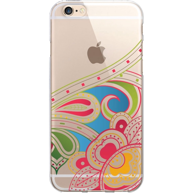 OTM iPhone 6 Clear Case Paisley Collection, Blue IP6V1CLR-PAI-04