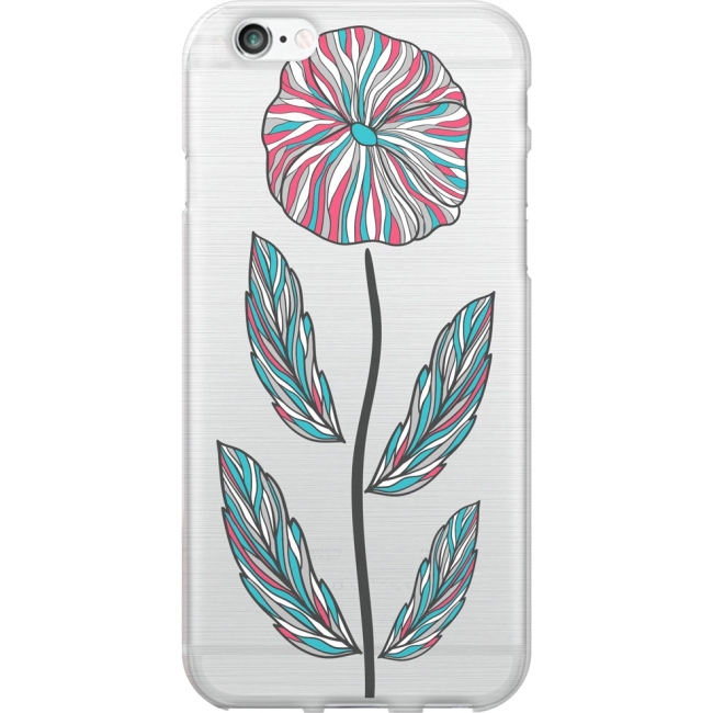 OTM iPhone 6 Pearl White Case Floral Collection, Single Flower IP6V1RC04-FLR