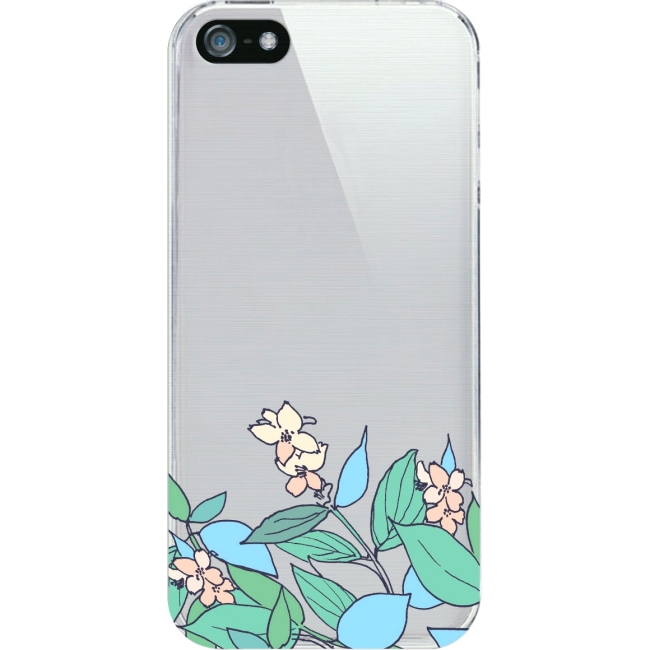 OTM iPhone 5 Clear Case Floral Collection, Pastel V2 IP5V1CLR-FLR-02