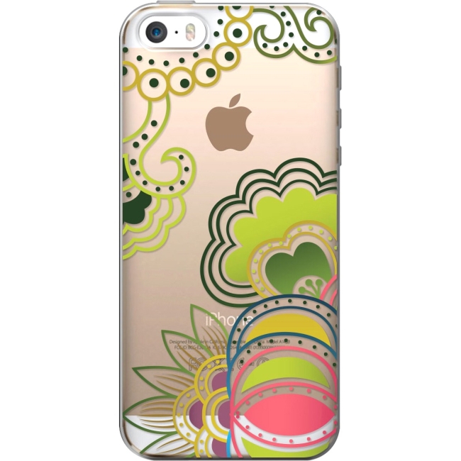 OTM iPhone 5 Clear Case Paisley Collection, Green IP5V1CLR-PAI-02