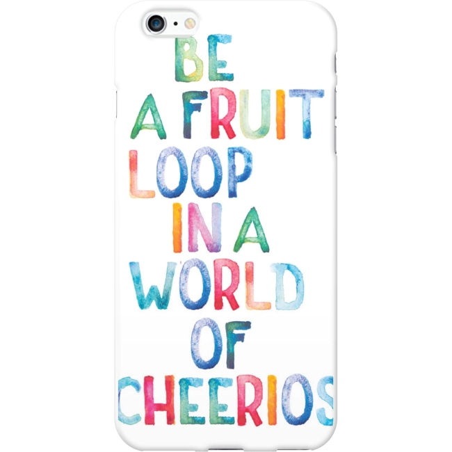 OTM iPhone 6 Plus White Glossy Case Quote Collection, Fruit Loop IP6PV1WG-QTE-03