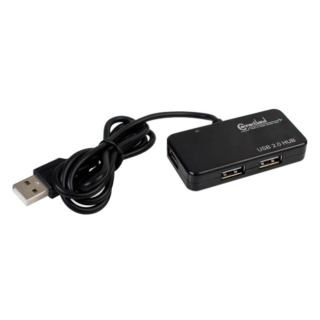 SYBA Multimedia USB 2.0 4 Ports Hub with Built-in 28" USB Cable CL-HUB20033
