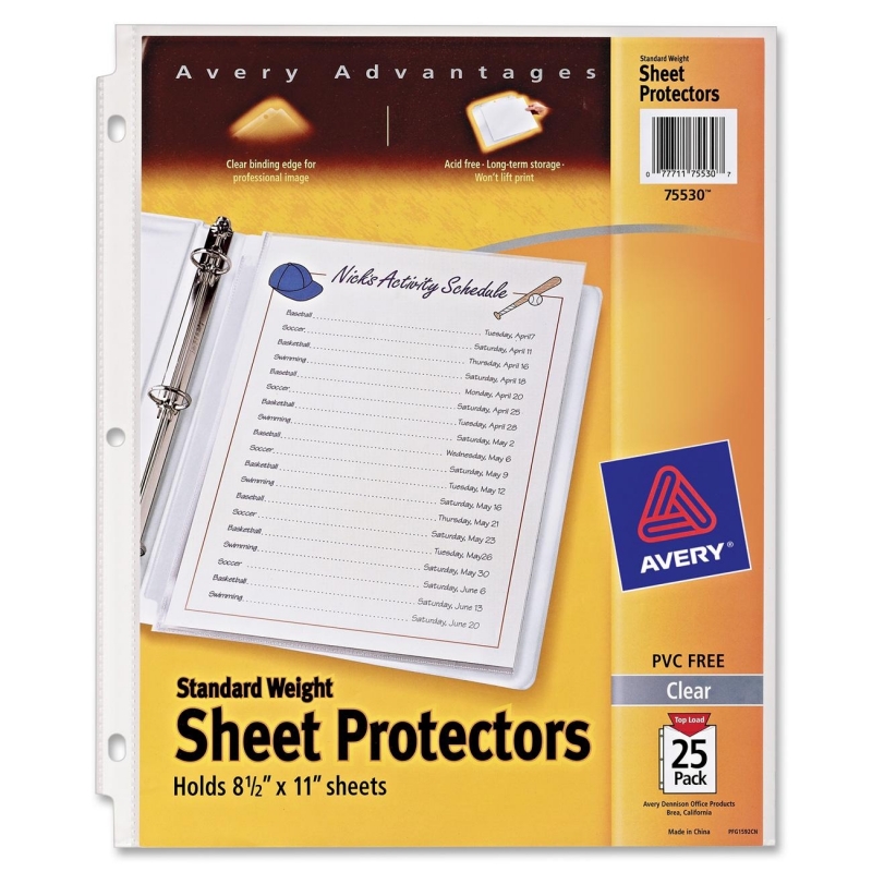 Avery Standard Weight Sheet Protector PV-25P AVE75530
