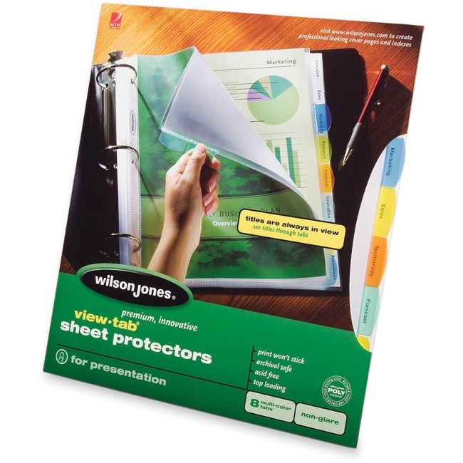 Wilson Jones View-Tab Sheet Protector W55115 WLJ55115