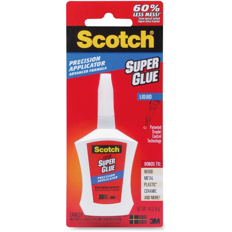 Scotch Super Glue Liquid w/Precision Applicator AD124 MMMAD124