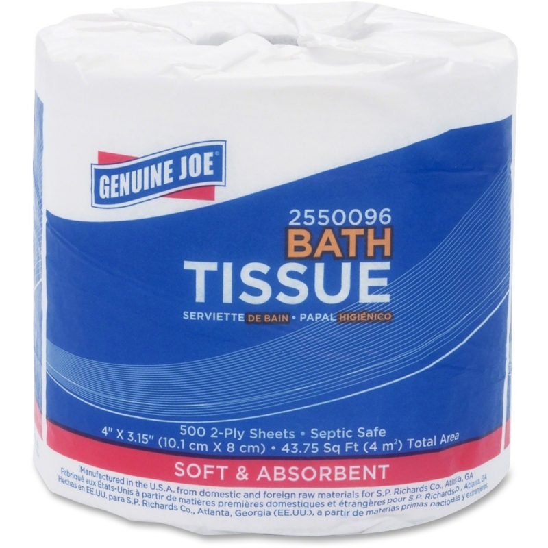Genuine Joe 2-Ply Standard Bath Tissue Rolls 2550096 GJO2550096