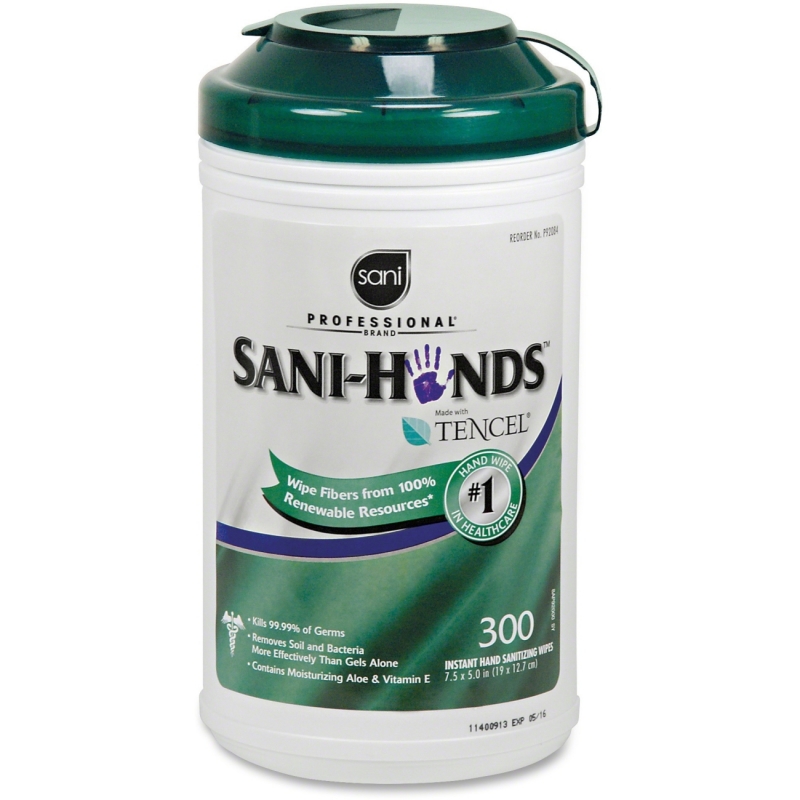 Sani-Hands Hand Wipes with Tencel Large Canister P92084 NICP92084