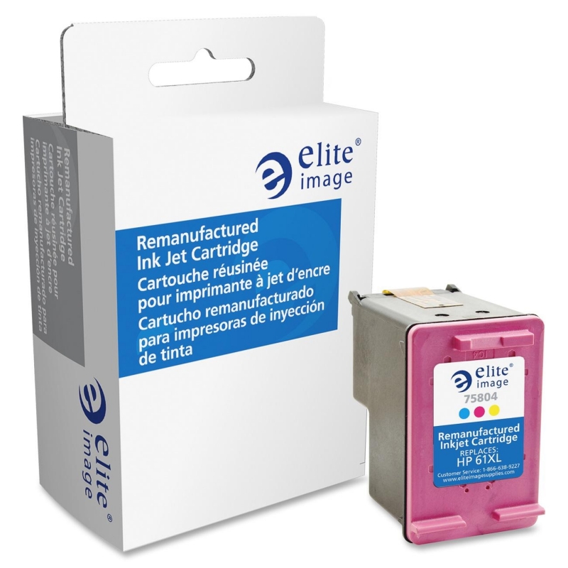 Elite Image Remanufactured High Yield Tri-color Ink Cartridge Alternative For HP 61XL (CH564WN) 75804 ELI75804