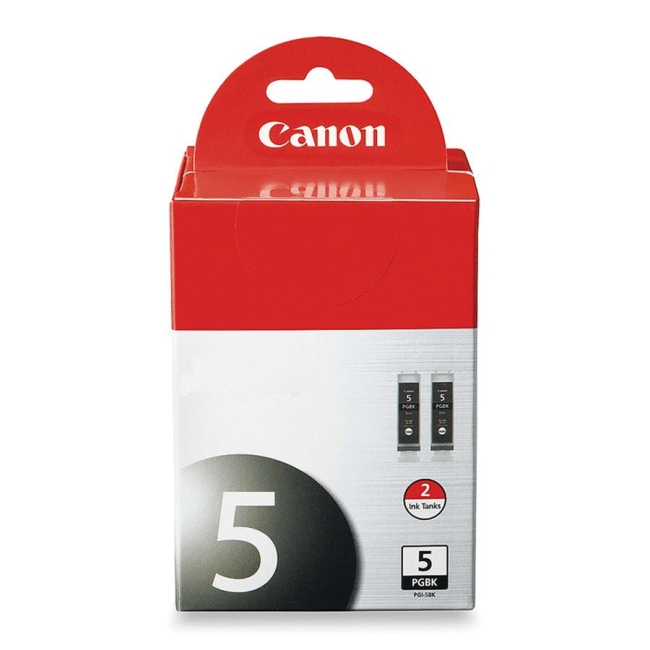 Canon Black Pigment Ink Cartridge PGI-5-2PK CNMPGI52PK