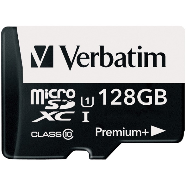 Verbatim 128GB PremiumPlus 533X microSDXC Memory Card with Adapter, UHS-I Class 10 99142