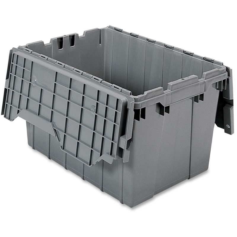 Akro-Mils Attached Lid Container 39120GREY AKM39120GREY 39120