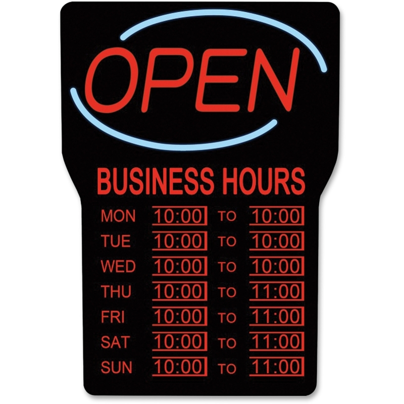 Royal Sovereign LED Open with Business Hours Sign English RSB-1342E RSIRSB1342E