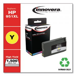 Innovera Remanufactured CN048AN (951XL) High-Yield Ink, Yellow IVR951XLY