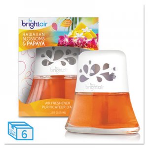 Bright Air Scented Oil Air Freshener, Hawaiian Blossoms and Papaya, Orange, 2.5oz, 6/Carton BRI900021CT BRI 900021