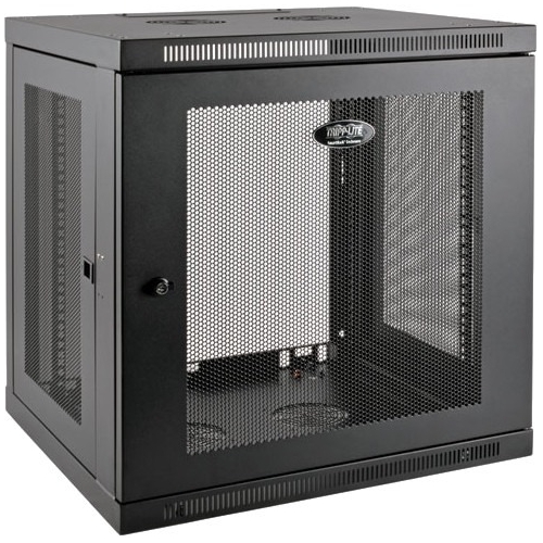 Tripp Lite SmartRack 12U Low-Profile Switch-Depth-Plus Wall-Mount Rack Enclosure Cabinet SRW12UDP