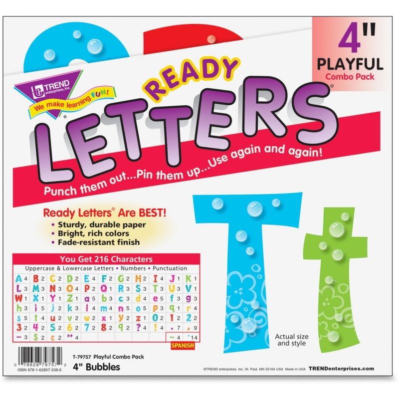 Trend Bubbles Design 4" Ready Letters Pack 79757 TEP79757