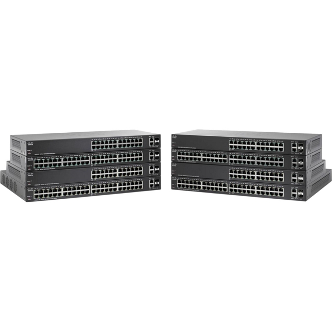 Cisco 48-Port 10/100 PoE Smart Plus Switch SF220-48P-K9-NA SF220-48P