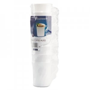 WNA Classicware Plastic Coffee Mugs, 8 oz., White, 192/Carton WNARSCWM8248W WNA RSCWM8248W