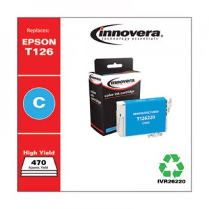 Innovera Remanufactured T126220 (126) Ink, Cyan IVR26220