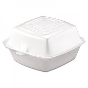 Dart Carryout Food Container, Foam, 1-Comp, 5 1/2 x 5 3/8 x 2 7/8, White, 500