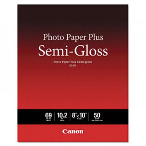 Canon Photo Paper Plus Semi-Gloss, 69 lbs., 8 x 10, 50 Sheets/Pack CNM1686B062 1686B062