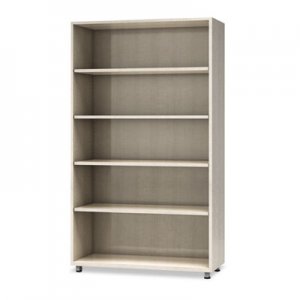 Safco Mayline e5 Series Five-Shelf Bookcase, 36w x 15d x 62h, Cocoa MLNEZBC3662AGX EZBC3662AGX