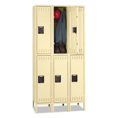 Tennsco Double Tier Locker with Legs, Triple Stack, 36w x 18d x 78h, Sand TNNDTS1218363SD DTS1218363