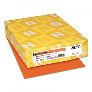 Neenah Paper Exact Brights Paper, 8 1/2 x 11, Bright Tangerine, 20lb, 500 Sheets WAU26731 26731