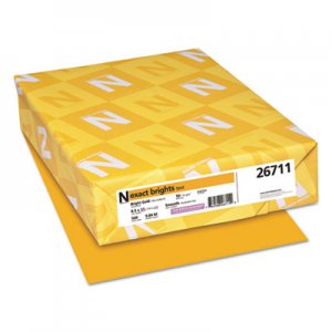 Neenah Paper Exact Brights Paper, 8 1/2 x 11, Bright Gold, 20lb, 500 Sheets WAU26711 26711