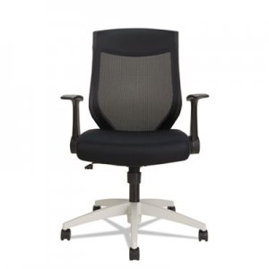 Alera EB-K Series Synchro Mid-Back Mesh Chair, Black/Cool Gray Frame ALEEBK4207