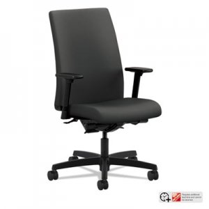 HON Ignition Series Mid-Back Work Chair, Iron Ore Fabric Upholstery HONIW104CU19 HIWM3.A.H.U.CU19.T.SB