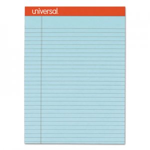 Genpak Fashion Colored Perforated Note Pads, 8 1/2 x 11 3/4, Legal, Blue, 50 Sht, 6/PK UNV35885