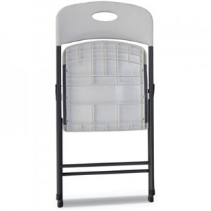 Alera Molded Resin Folding Chair, White/Black Anthracite, 4/Carton ALEFR9402