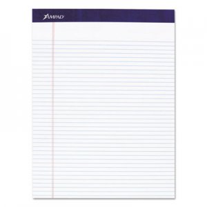 Ampad Legal Ruled Pad, 8 1/2 x 11, White, 50 Sheets, 4 Pads/Pack TOP20315 20-315