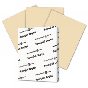 Springhill Digital Vellum Bristol Color Cover, 67 lb, 8 1/2 x 11, Tan, 250 Sheets/Pack SGH096000 096000