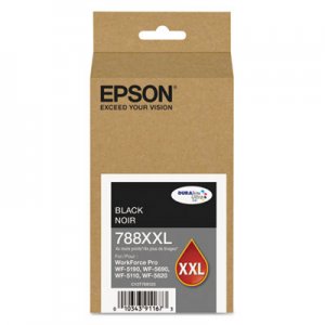 Epson T788XXL120 (788XXL) DURABrite Ultra XL PRO High-Yield Ink, Black EPST788XXL120 T788XXL120