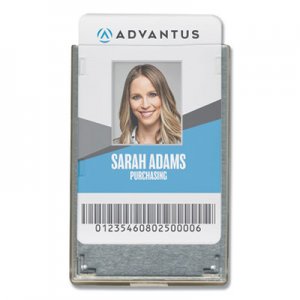 Advantus Rigid Two-Badge Blocking Smart Card Holder, 3 3/8 x 2 1/8, Clear, 20/Pack AVT76416 76416