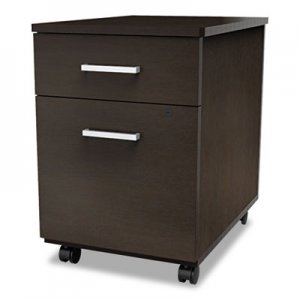 Linea Italia Trento Line Mobile Pedestal File, Box/File Drawer, Mocha LITTR752MOC LITSH752MOC