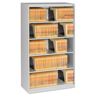 Tennsco Open Fixed 5-Shelf Lateral File, 36 x 16 1/2 x 63 1/2, Light Gray TNNFS350LGY FS350LGY