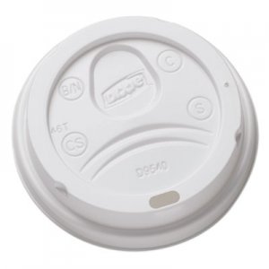 Dixie Sip-Through Dome Hot Drink Lids for 10 oz Cups, White, 100/Pack, 1000/Carton DXEDL9540CT DL9540