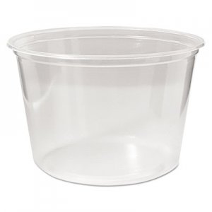 Fabri-Kal Microwavable Deli Containers, 16 oz, Clear, 500/Carton FABPK16SC 9505102