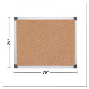 MasterVision Value Cork Bulletin Board with Aluminum Frame, 24 x 36, Natural BVCCA031170 CA031170