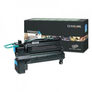 Lexmark X792X4CG (X792) Extra High-Yield Toner, 20000 Page-Yield, Cyan LEXX792X4CG X792X4CG